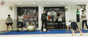 kickboxing training class